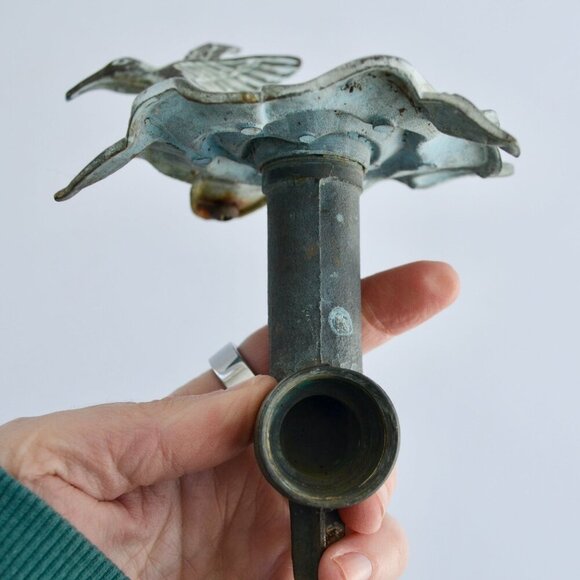 Vintage Brass Hummingbird Sprinkler with Yard Stake - Picture 4 of 4